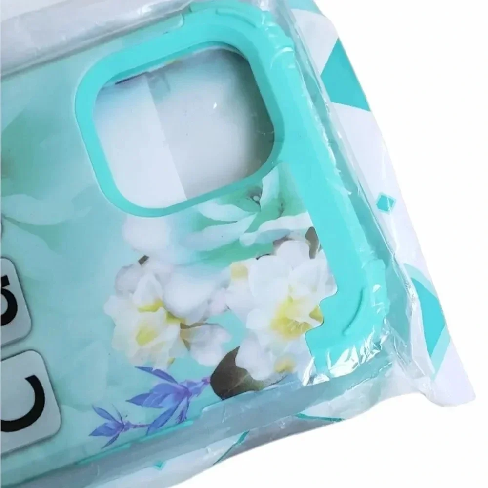 iPhone 12 Pro Max Mint Blue Floral Case